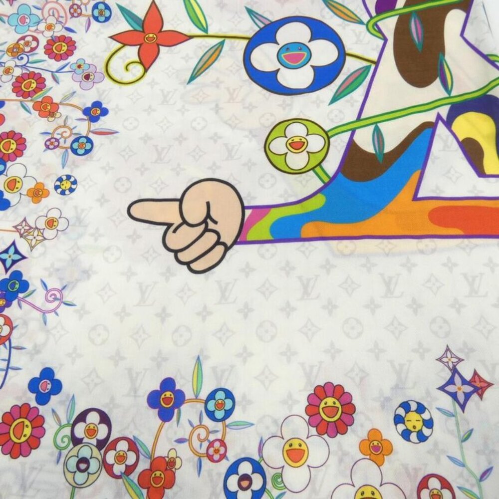 Louis Vuitton Murakami Shawl White - Picture 4 of 4